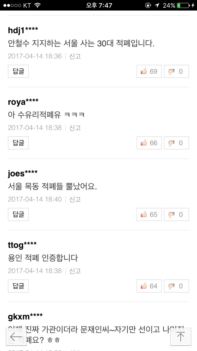 안철수 지지카페에서 생각하는 여초카페에서 문재인이 인기 많은이유 | 인스티즈