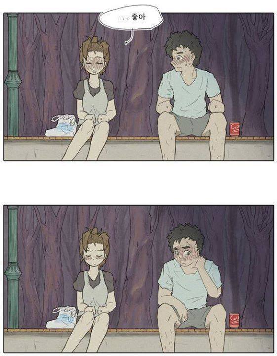 여자가 수줍게 고백하는 만화.jpg | 인스티즈