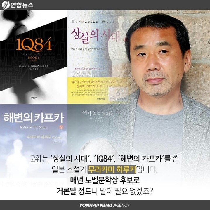 한국인이 사랑한 소설가 BEST 10 .jpg | 인스티즈