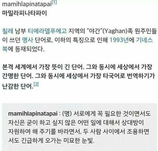 세상에서 뜻이 가장 긴 단어 | 인스티즈