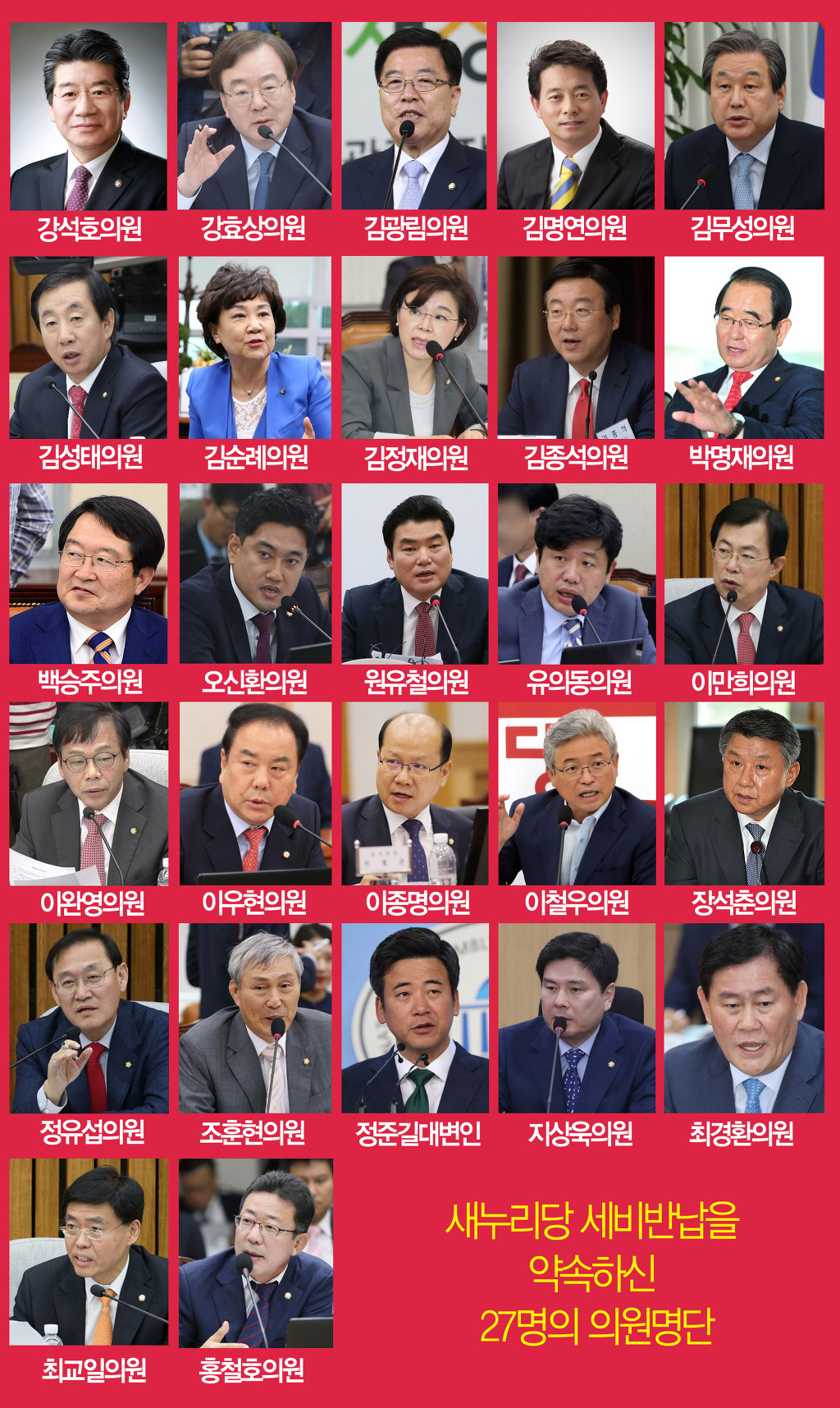 32억 토해내기로 국민계약서 쓴 새눌당 27명의원 리스트 | 인스티즈