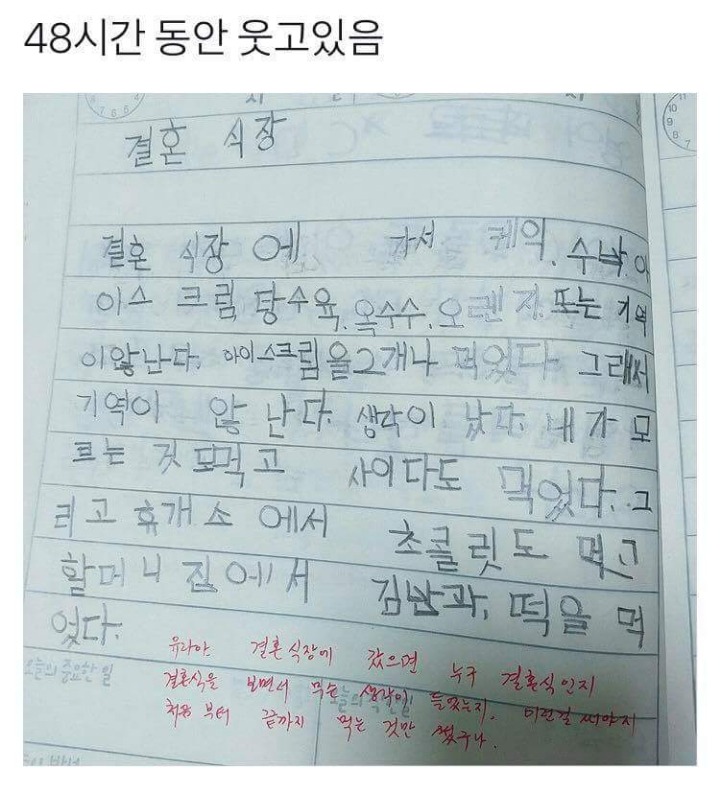초둥학교때 일기 보고 먹성은 타고 나는 거라고 느낌 | 인스티즈
