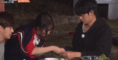 고생하는 데프콘에게 쌈싸주는 착한 정채연.jpg | 인스티즈