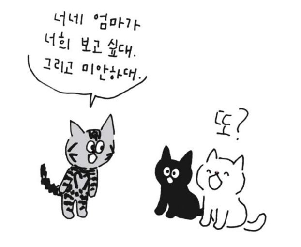 천국에 간 냐옹이가 먼저가있는 동물들에게 엄마얘기전해주는 만화 | 인스티즈