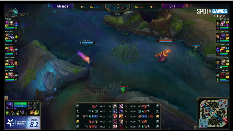 [LOL] SKT vs 아프리카 2세트 경기 블랭크가 퍼블당하기 까지의 과정 | 인스티즈