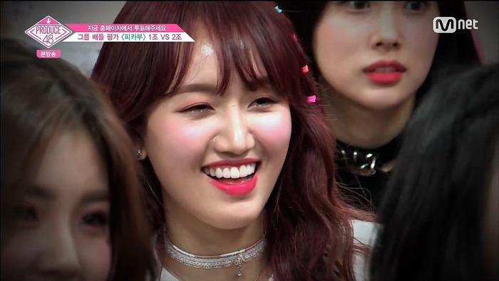 [프듀48] 피카부 1,2조 무대에 대한 연습생 리액션.jpg | 인스티즈